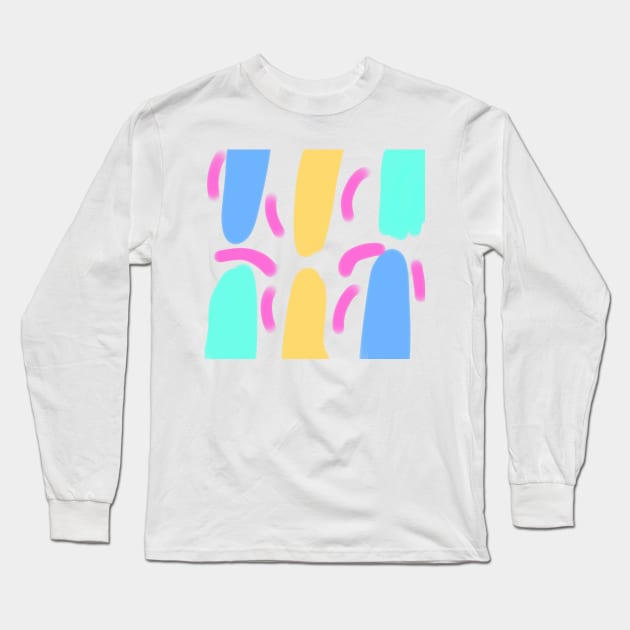 Colorful watercolor abstract texture art Long Sleeve T-Shirt by Artistic_st